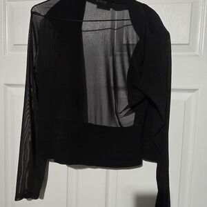 Elegant Black Sheer Blazer